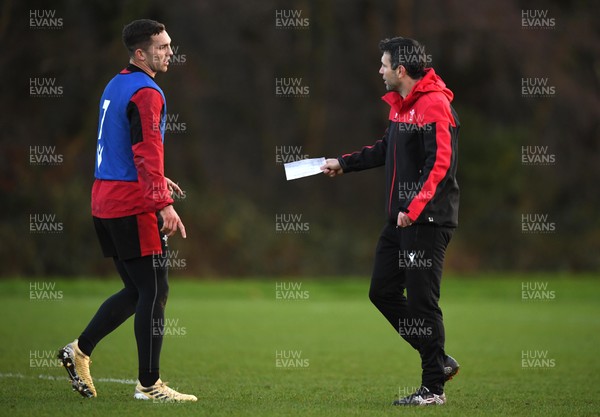 021220 - Wales Rugby Training - George North and Stephen Jones during training
