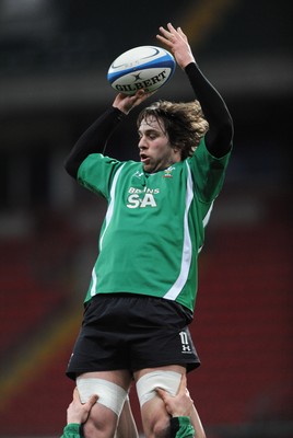 03.02.09 - Wales Rugby Training - Ryan Jones in action during training. 