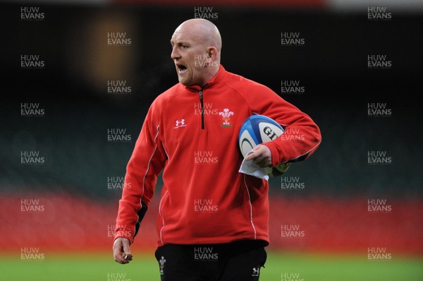 03.02.09 - Wales Rugby Training - Wales defence coach, Shaun Edwards during training. 