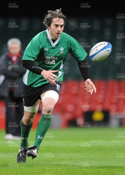 03.02.09 - Wales Rugby Training - Ryan Jones in action during training. 