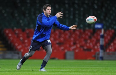 03.02.11 - Wales Rugby Captains Run - James Hook during training. 