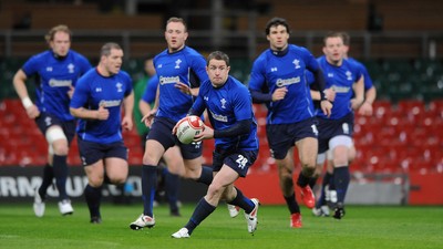03.02.11 - Wales Rugby Captains Run - Shane Williams during training. 