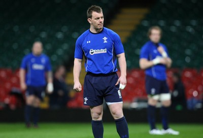 03.02.11 -Wales Captains Run, Millennium Stadium -  Wales' Matthew Rees during training session 