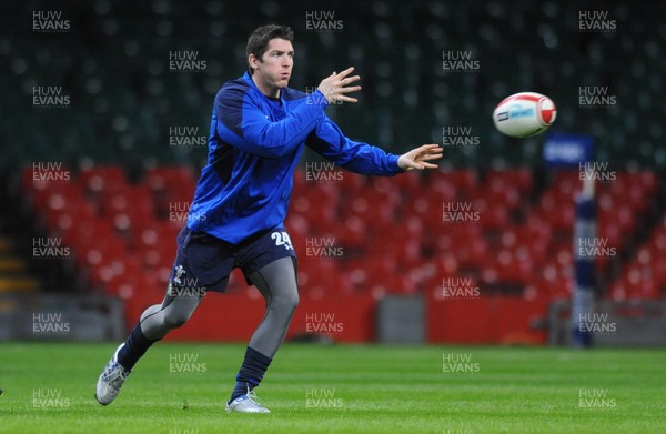 03.02.11 - Wales Rugby Captains Run - James Hook during training. 