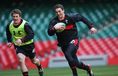 03.02.12 - Wales Rugby Training - George North during training. 