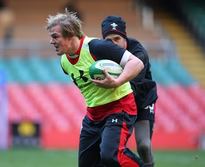 03.02.12 - Wales Rugby Training - Rhys Gill during training. 