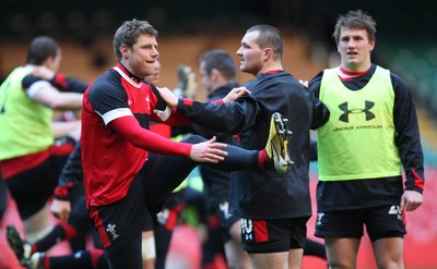 03.02.12 - Wales Rugby Training - Rhys Priestland during training 