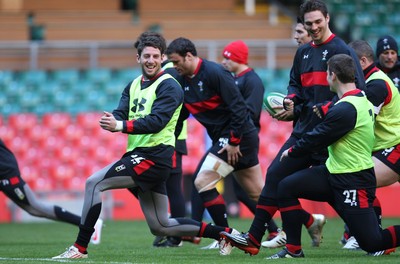 03.02.12 - Wales Rugby Training - Alex Cuthbert during training. 