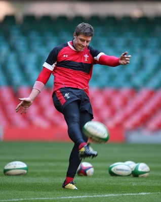 03.02.12 - Wales Rugby Training - Rhys Priestland during training 