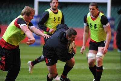 03.02.12 - Wales Rugby Training - Huw Bennett during training. 