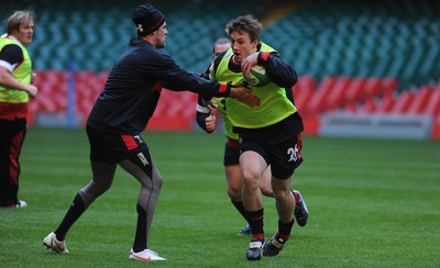 03.02.12 - Wales Rugby Training - Jonathan Davies during training. 