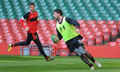 03.02.12 - Wales Rugby Training - Alex Cuthbert during training. 