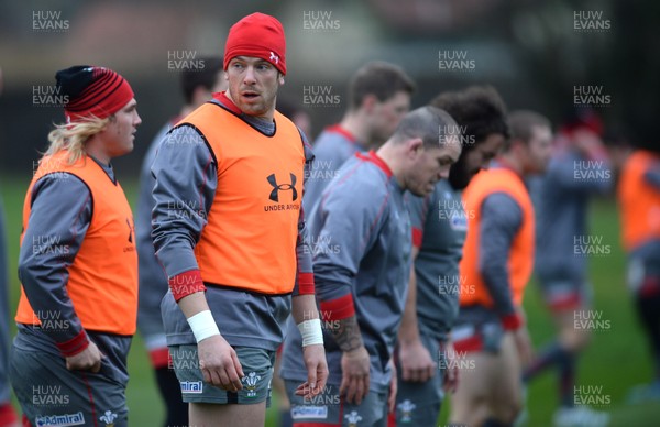 030214 - Wales Rugby Training -Alun Wyn Jones during training