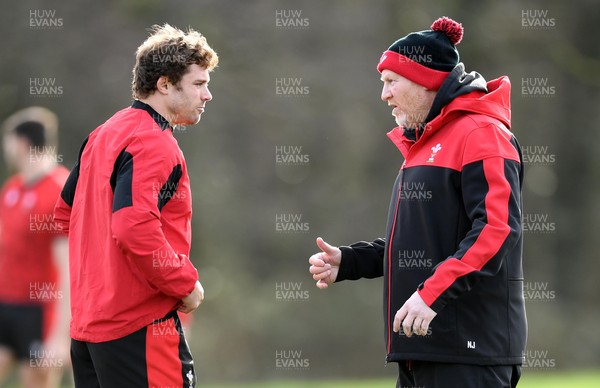 030221 - Wales Rugby Training - Leigh Halfpenny and Neil Jenkins during training