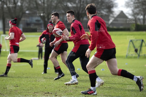 030221 - Wales Rugby Training - Owen Watkin during training