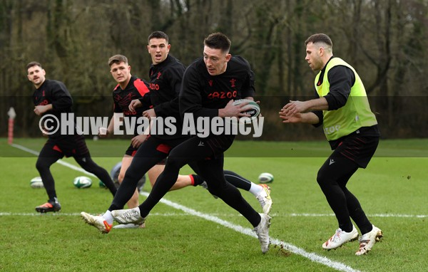 030222 - Wales Rugby Training - Josh Adams during training