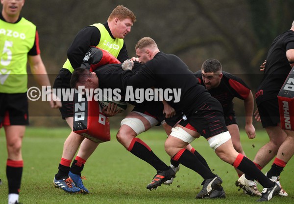 030222 - Wales Rugby Training - Adam Beard during training