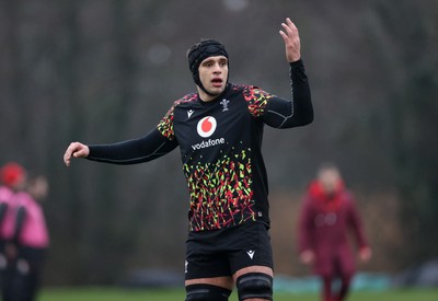 030226 - Wales Rugby Training - Dafydd Jenkins during training