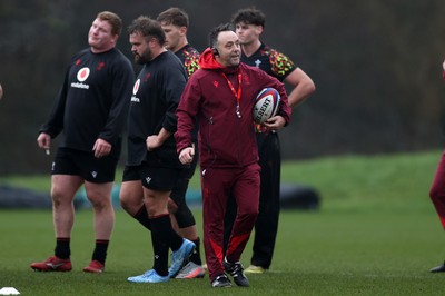 030226 - Wales Rugby Training - Matt Sherratt, Attack Coach during training