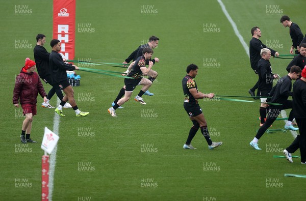 030226 - Wales Rugby Training - Dan Edwards during training