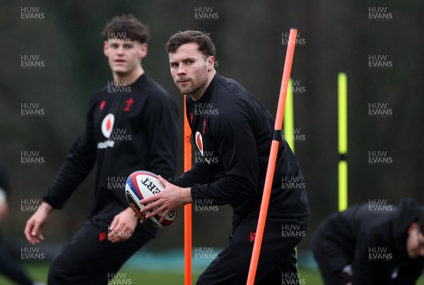 030226 - Wales Rugby Training - Mason Grady during training