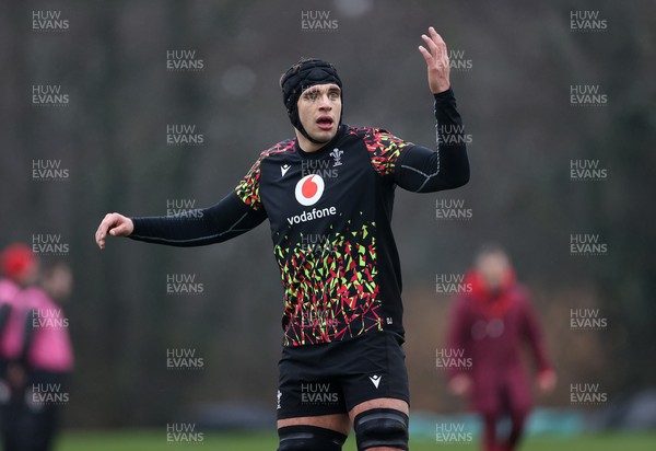 030226 - Wales Rugby Training - Dafydd Jenkins during training
