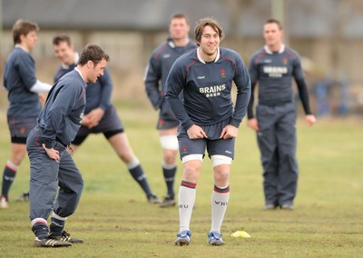 03.03.08 - Wales Rugby Training - Ryan Jones in action during training 