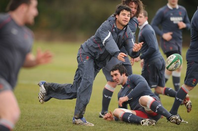 03.03.08 - Wales Rugby Training - Mike Phillips in action during training 
