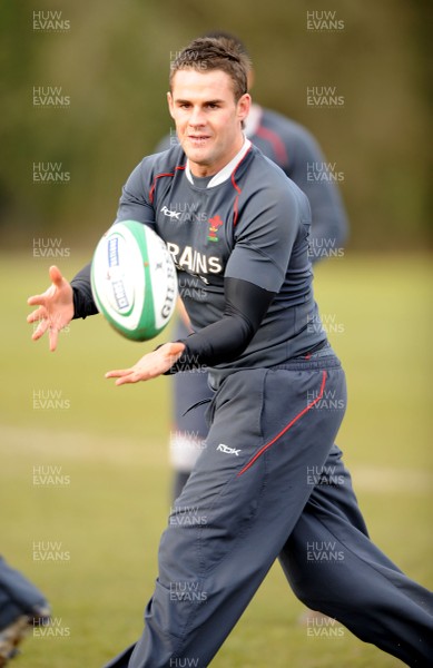 03.03.08 - Wales Rugby Training - Lee Byrne in action during training 