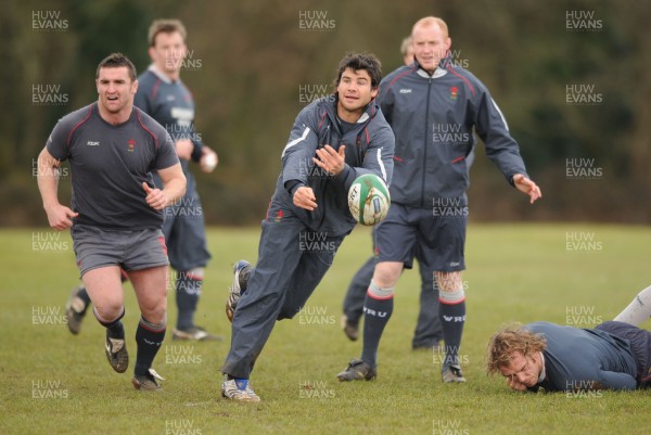 03.03.08 - Wales Rugby Training - Mike Phillips in action during training 