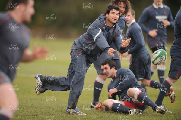 03.03.08 - Wales Rugby Training - Mike Phillips in action during training 