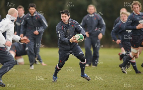 03.03.08 - Wales Rugby Training - Stephen Jones in action during training 