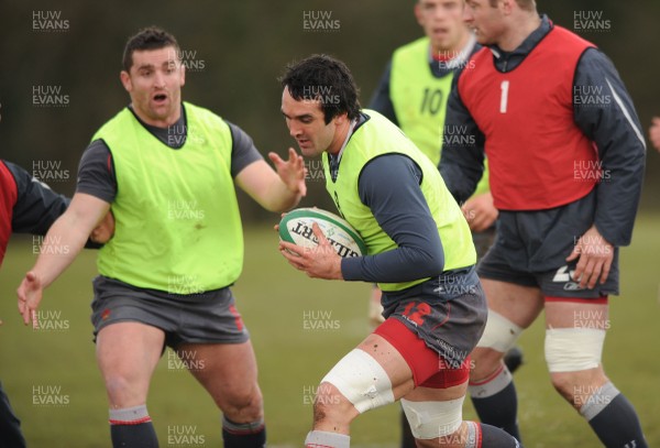 03.03.08 - Wales Rugby Training - Jonathan Thomas in action during training 