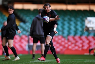 030325 - Wales Rugby Training at the Principality Stadium at the start of the week leading up to their 6 Nations game against Scotland - Rhodri Williams during training