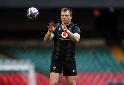 030325 - Wales Rugby Training at the Principality Stadium at the start of the week leading up to their 6 Nations game against Scotland - Nick Tompkins during training