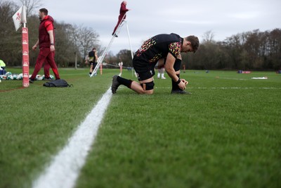 030326 - Wales Rugby Training ahead of their 6 Nations game against Ireland this week - Alex Mann during training