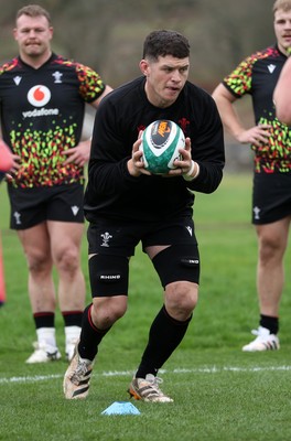 030326 - Wales Rugby Training ahead of their 6 Nations game against Ireland this week - James Botham during training
