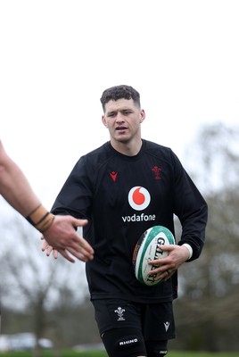 030326 - Wales Rugby Training ahead of their 6 Nations game against Ireland this week - James Botham during training