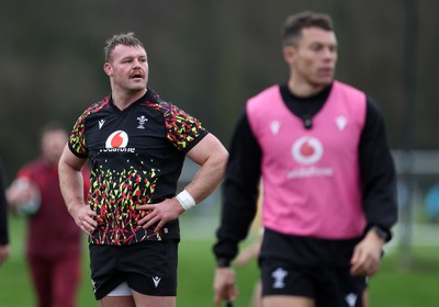 030326 - Wales Rugby Training ahead of their 6 Nations game against Ireland this week - Dewi Lake during training