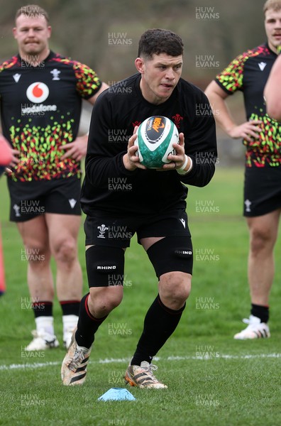 030326 - Wales Rugby Training ahead of their 6 Nations game against Ireland this week - James Botham during training