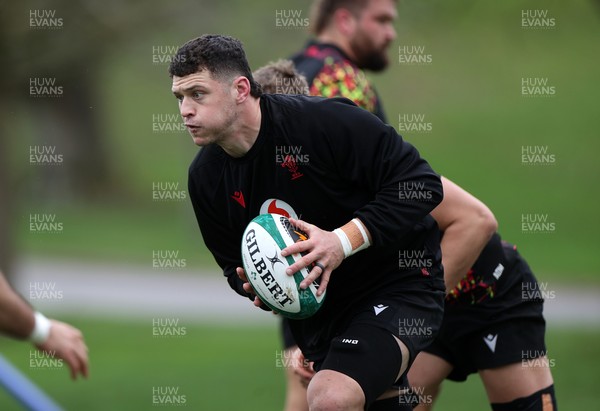 030326 - Wales Rugby Training ahead of their 6 Nations game against Ireland this week - James Botham during training