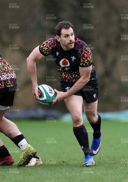 030326 - Wales Rugby Training ahead of their 6 Nations game against Ireland this week - Tomos Williams during training