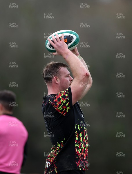 030326 - Wales Rugby Training ahead of their 6 Nations game against Ireland this week - Dewi Lake during training