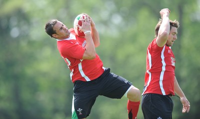 03.06.10 - Wales Rugby Training - Lee Byrne in action during training. 