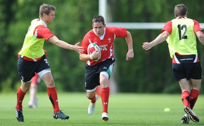 03.06.10 - Wales Rugby Training - Lee Byrne in action during training. 