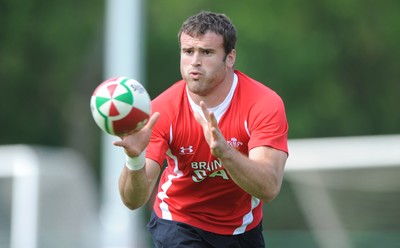 03.06.10 - Wales Rugby Training - Jamie Roberts in action during training. 