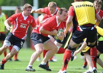 03.06.10 - Wales Rugby Training - Matthew Rees in action during training. 