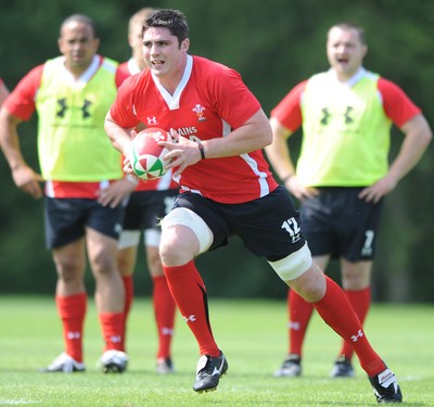 03.06.10 - Wales Rugby Training - Rob McCusker in action during training. 
