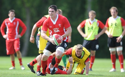03.06.10 - Wales Rugby Training - Rob McCusker in action during training. 