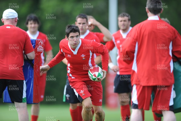 03.06.10 - Wales Rugby Training - James Hook in action during training. 